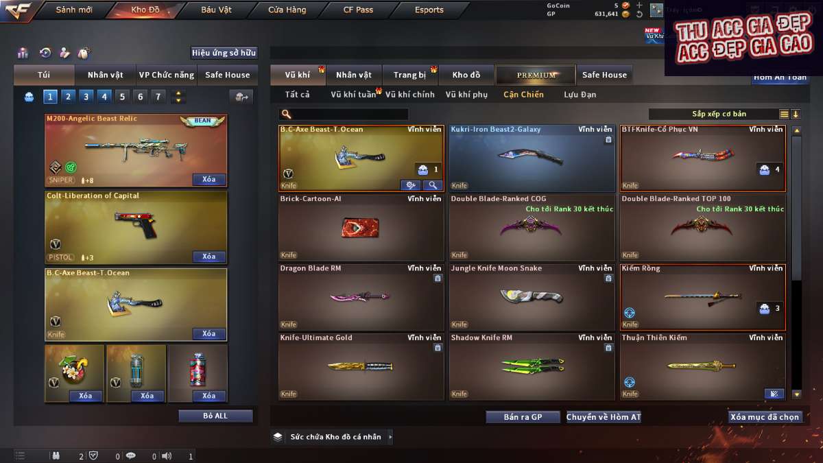 shop acc cf uy tin gia re